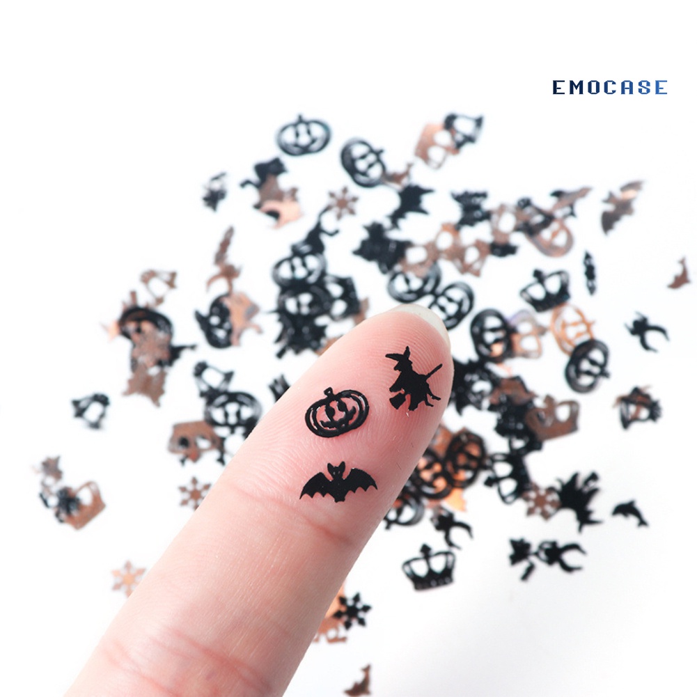 Set 120 Phụ Kiện Trang Trí Móng Tay 3D Chủ Đề Halloween Độc Đáo