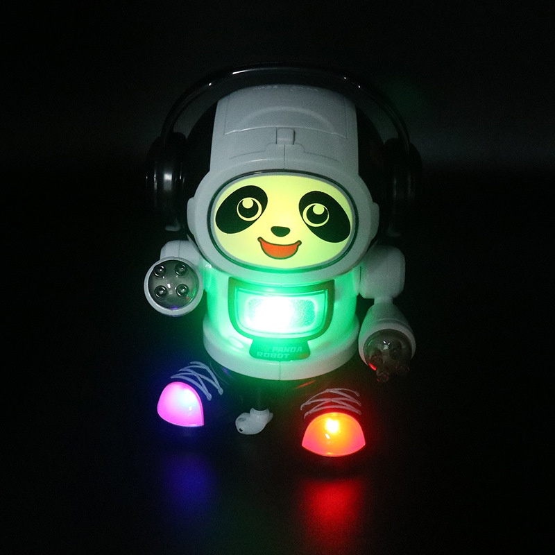 Robot Panda chiếu sáng biết hát nhảy Rô bốt Gấu Trúc Dance hiệu ứng đèn Led đẹp mắt tặng kèm pin và cán đèn trung thu