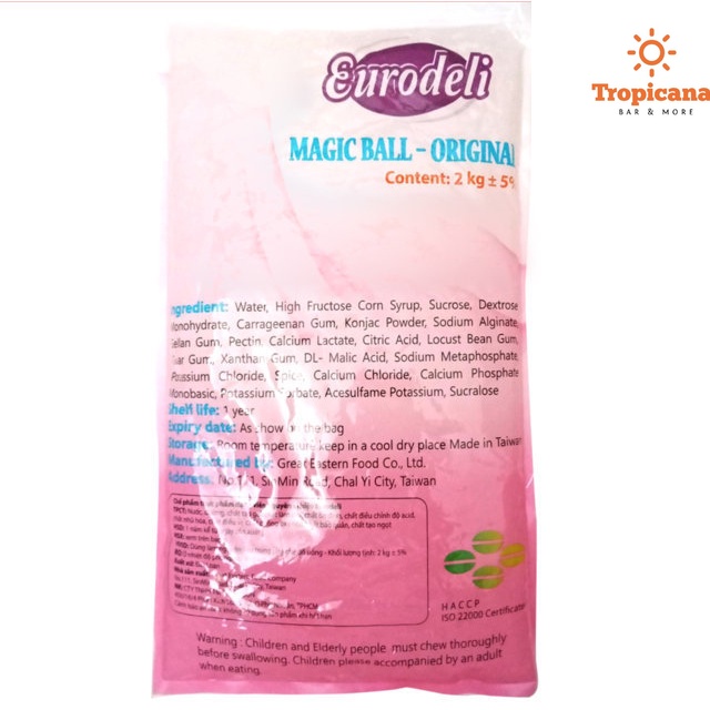 TRÂN CHÂU 3Q EURODELI NGUYÊN VỊ - Bịch 2kg
