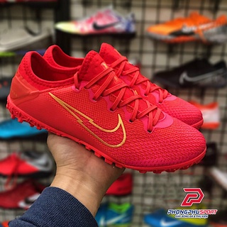Giày Đá Bóng Mercurial Vapor 13 đỏ vạch đồng đế TF - Tặng kèm hộp