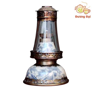 Đèn thờ dầu men rạn Bát Úp cổ Gốm Sứ Bát Tràng Đương Đại
