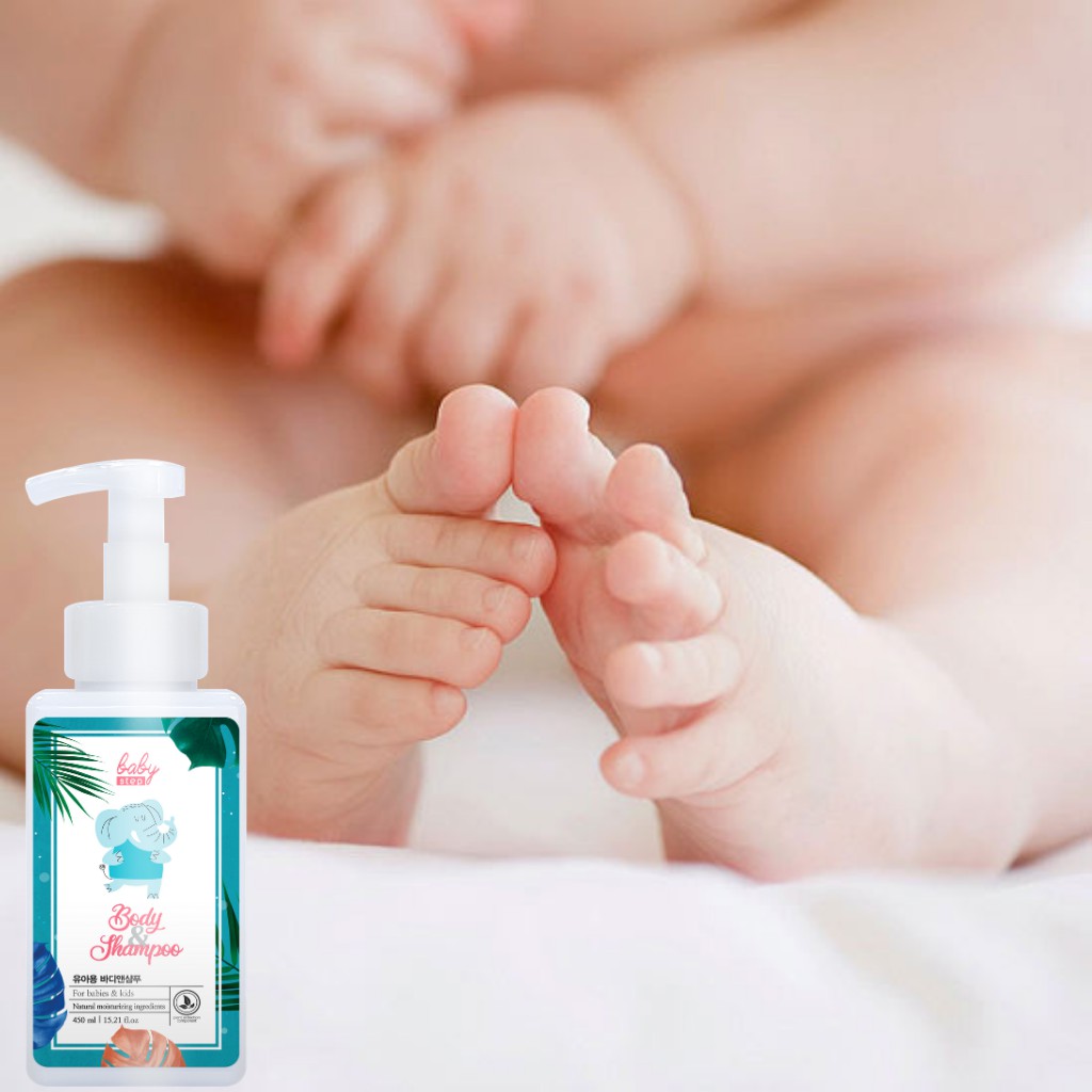 [MUA KÈM DEAL 1K] Sữa tắm gội toàn thân hữu cơ tạo bọt cho bé Baby Step 450 ml- Nhập khẩu chính hãng Hàn Quốc