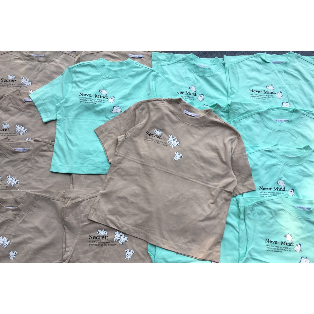 Áo phông croptop cotton hàng  xuất dư bé gái size đại 5-25 tuổi