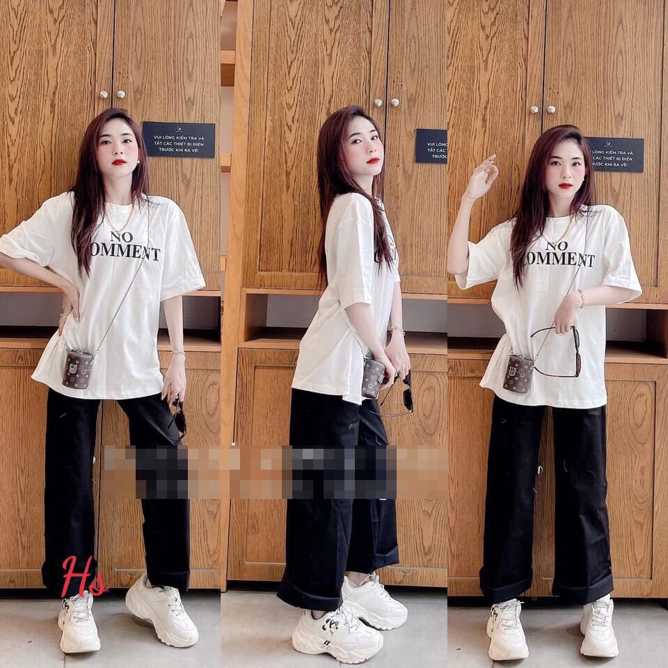 Set Bộ Áo + Quần Suông Unisex X.store - Áo No Comment + Quần Có Ảnh Thật + Đánh Giá