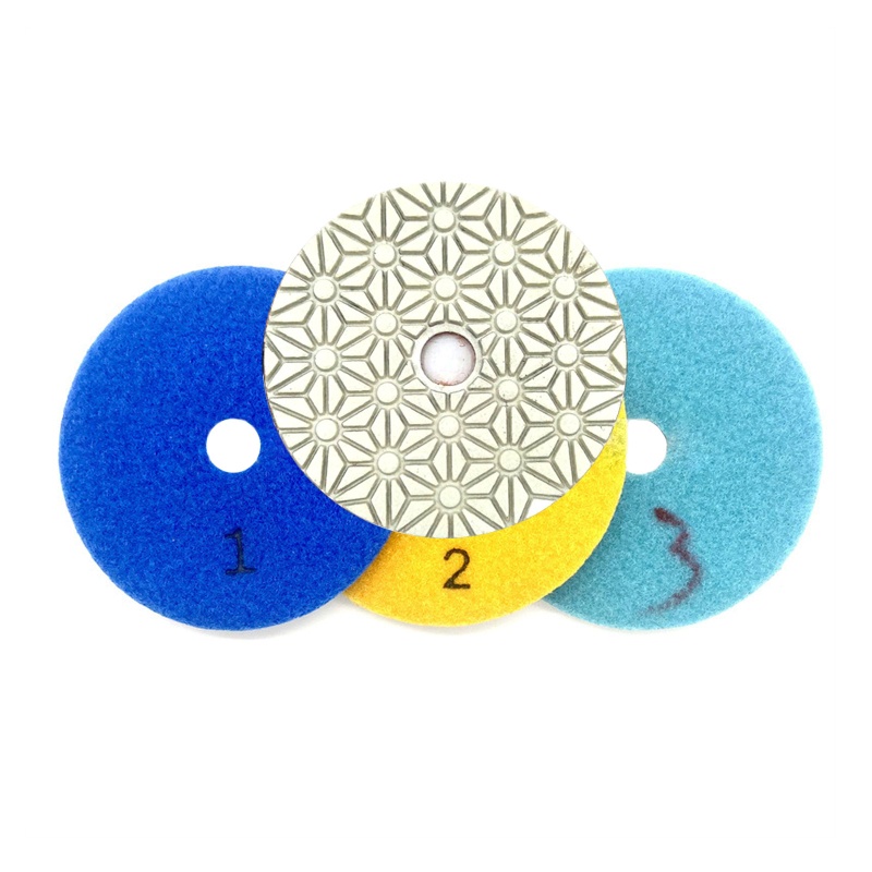 Set 3 Đĩa Đánh Bóng Nhám 3 Bước 4 100mm