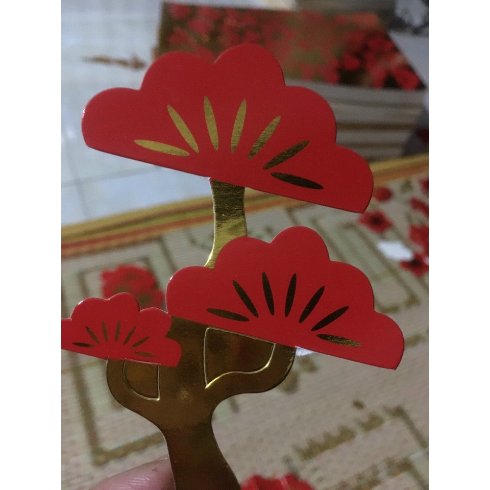 Set cắm giấy Xuân về trang trí bánh kem, chúc mừng năm mới