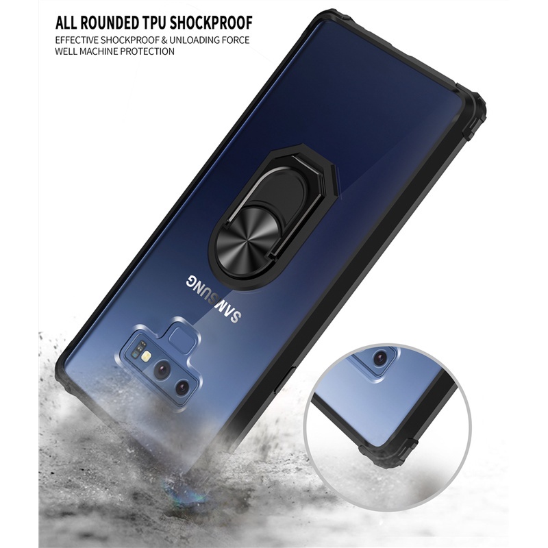 Ốp điện thoại chống rơi có nhẫn đỡ nam châm cho Samsung S8 Plus S9 Plus S10 Plus S10e Galaxy Note 10 Plus Note 8 9