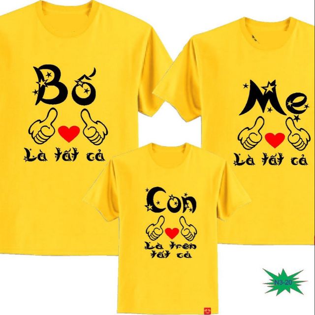 Áo gia đình ý nghĩa.   Giá sĩ chỉ 35k/áo