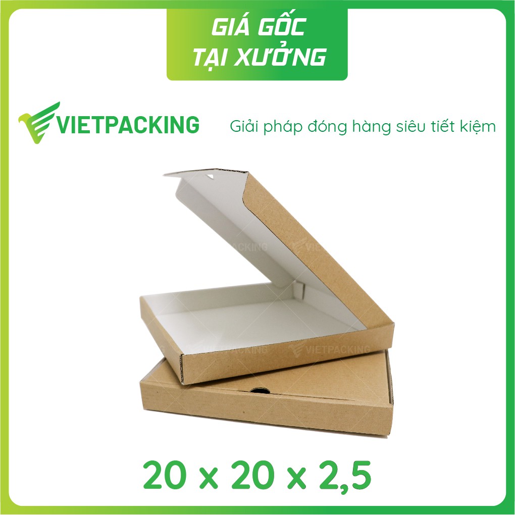 20x20x2,5 - 50 hộp carton nắp gài mỏng V114