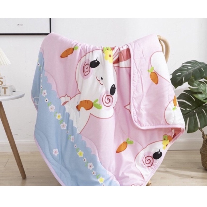 Chăn Điều Hoà Chăn Cho Bé Đi Học -Chăn Cotton Hình Ngộ Nghĩnh Khổ Rộng 1.1m*1.4m
