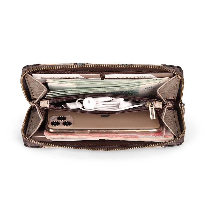 Ví da bò COBBLER LEGEND dáng dài có khóa kéo thời trang cho nữ