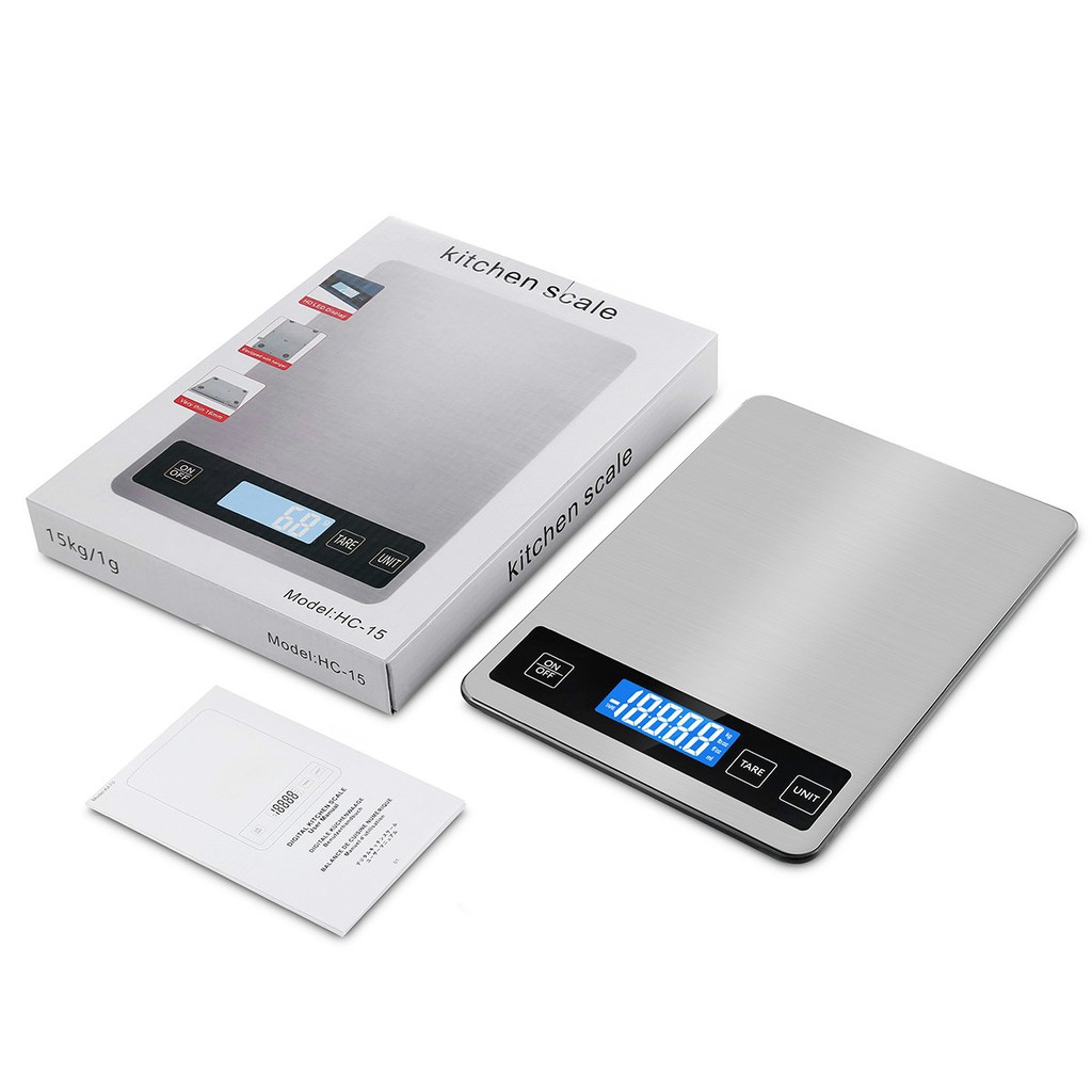 Cân thực phẩm điện tử đa dụng 15kg/ 5g