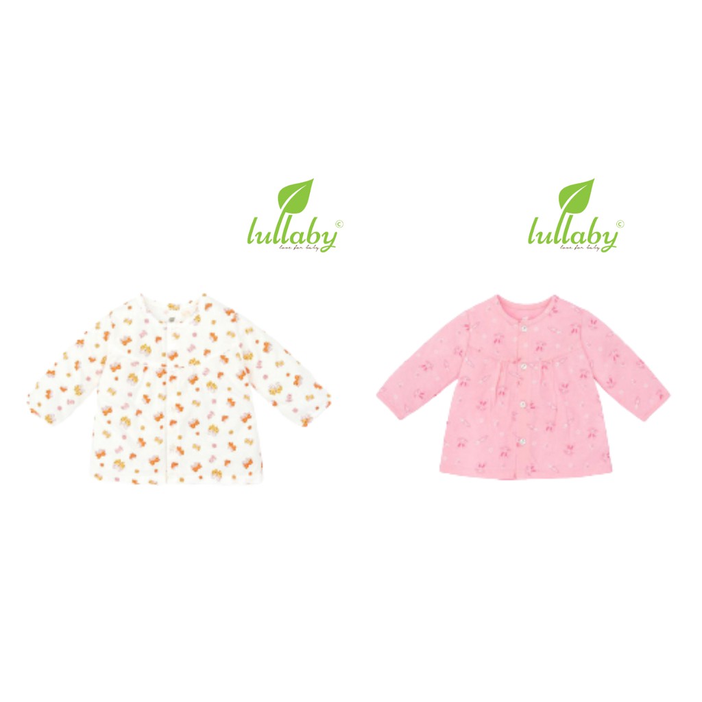 Áo cài giữa tay dài xuân hè dành cho bé gái mới nhất của lullaby baby nhật hoa sale 30% [ NH47B ]