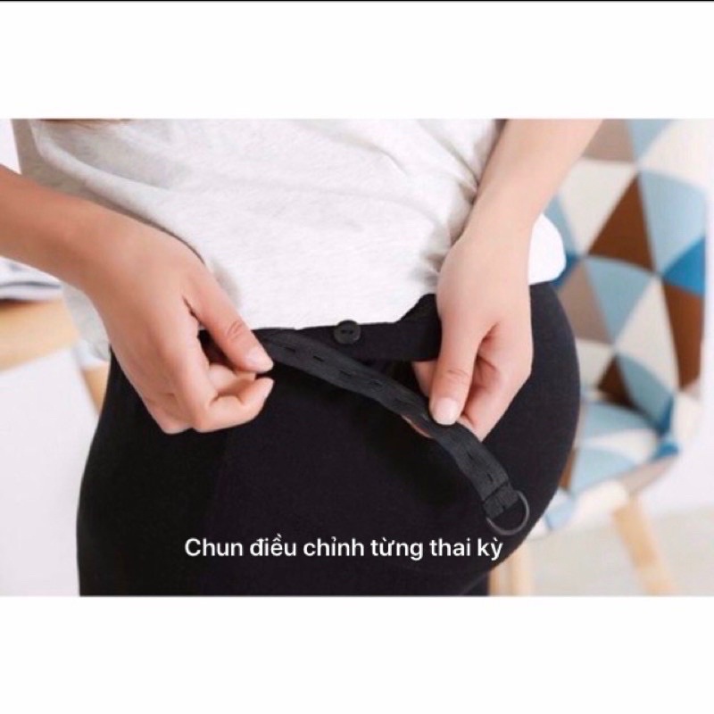 Quần legging bầu loại 1☘chất umi hàn K bai Ko xù ko dão đẹp hơn chất cotton nhiều☘️quần bầu có chun chỉnh freesize QB207