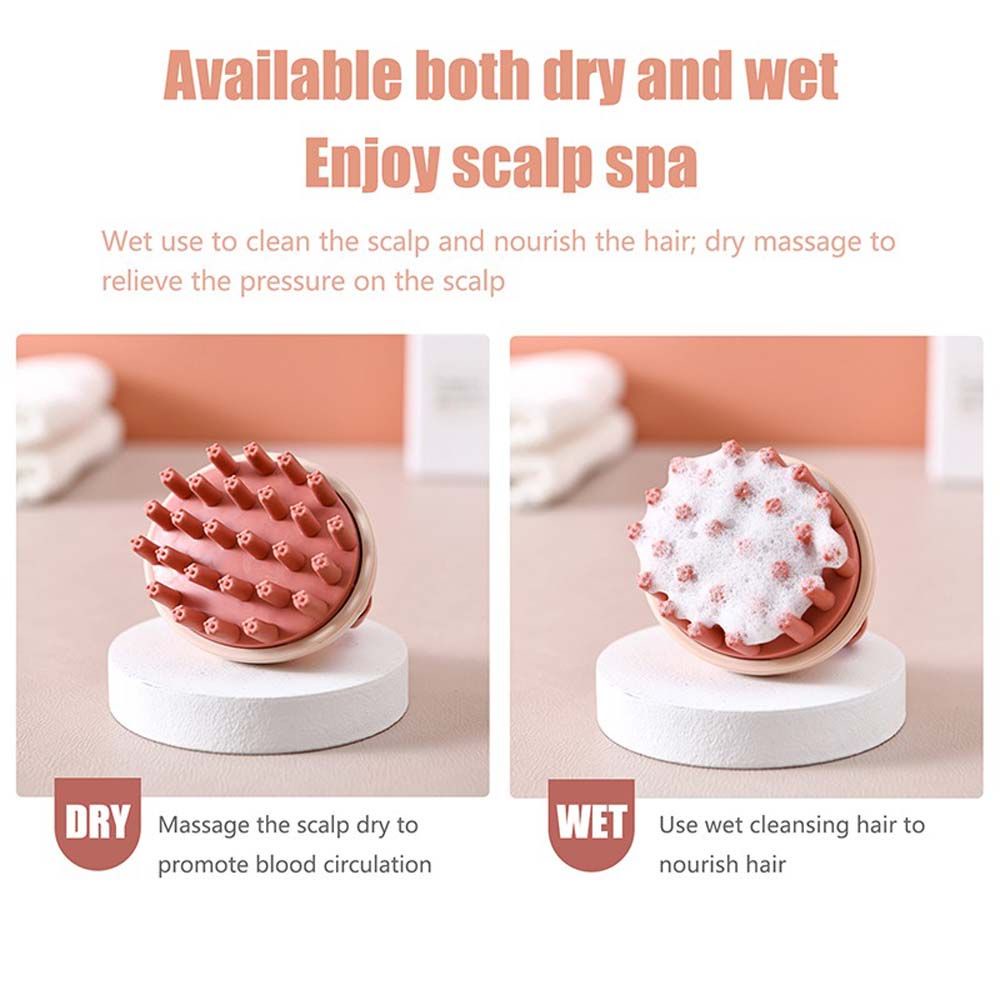 [Hàng mới về] Lược Chải Tóc Mát Xa Da Đầu Làm Bằng Silicon Mềm Chống Thấm Nước Họa Tiết Hoạt Hình Dễ Thương