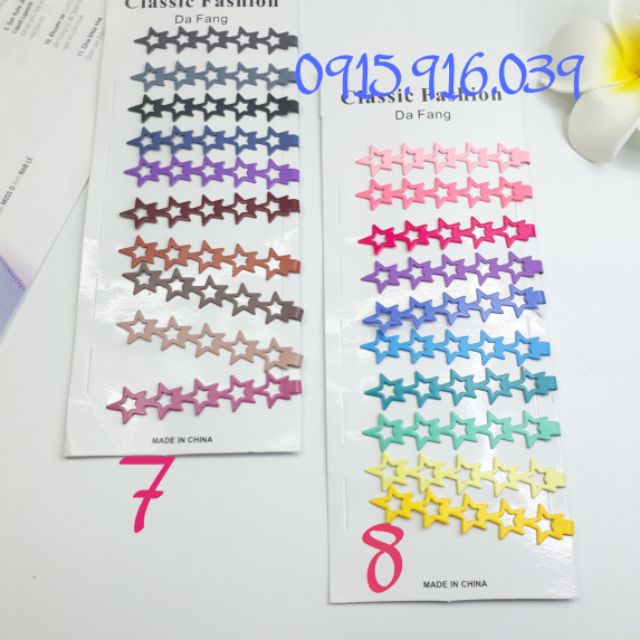 1 Vĩ 10 Kẹp Nhiều Màu Xinh Xắn