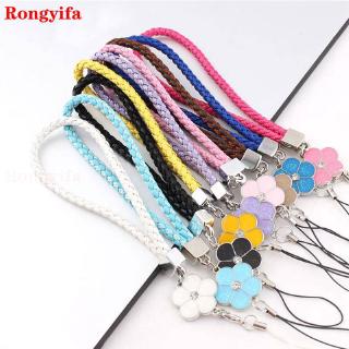 Dây móc chìa khóa điện thoại hình bông hoa nhiều màu sắc tiện lợi