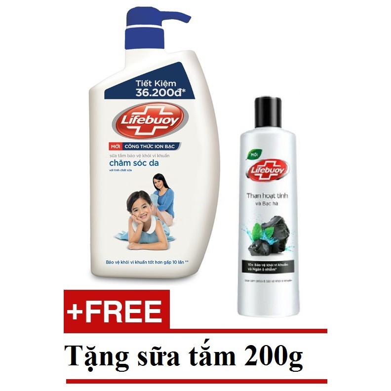 Sữa tắm Lifebuoy 850g ION BẠC TẶNG