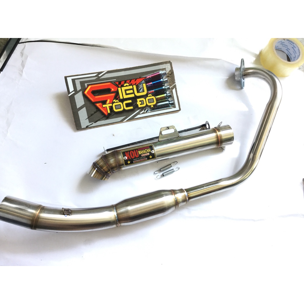 Pô kou ful cổ bầu hơi inox gắn cho nhiều loại xe