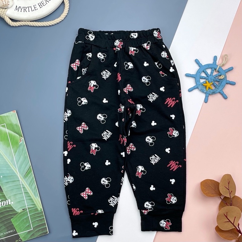 Quần nỉ hoạ tiết bé trai, bé gái, chất dày dặn. Size 1-5T, cho bạn 9-18kg