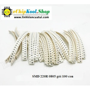 Điện trở dán 220R Ohm 0805 SMD, Euro 221 độ chính xác 1%