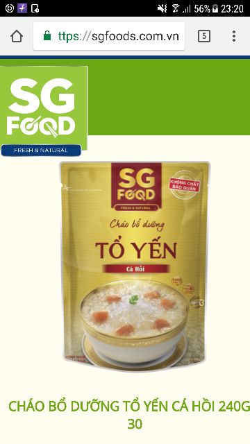 10 gói cháo tươi của cty Sg food