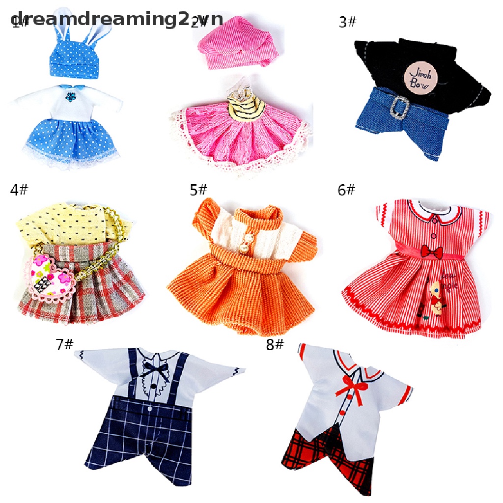 Đầm Nhiều Màu Sắc Cho Búp Bê Kích Thước 6 Inch