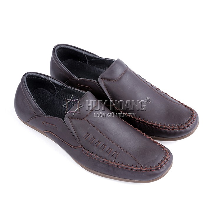 Giày nam da bò mũi đan màu nâu PH7122