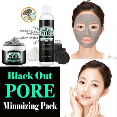 Nước Hoa Hồng Làm Sạch Da, Se Khít Lỗ Chân Lông Secret Key Black Out Pore Clean Toner 250ml _ Secret Key Chính Hãng