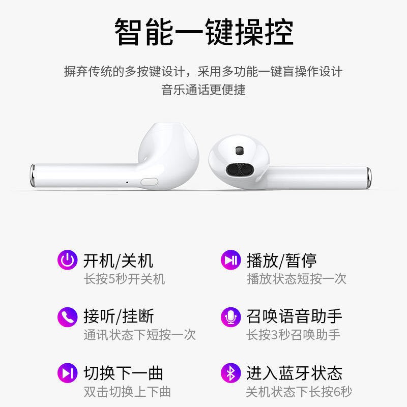 Rts Tai Nghe Bluetooth Không Dây Mini Cho Điện Thoại Android Oppo Apple Vivo Huawei