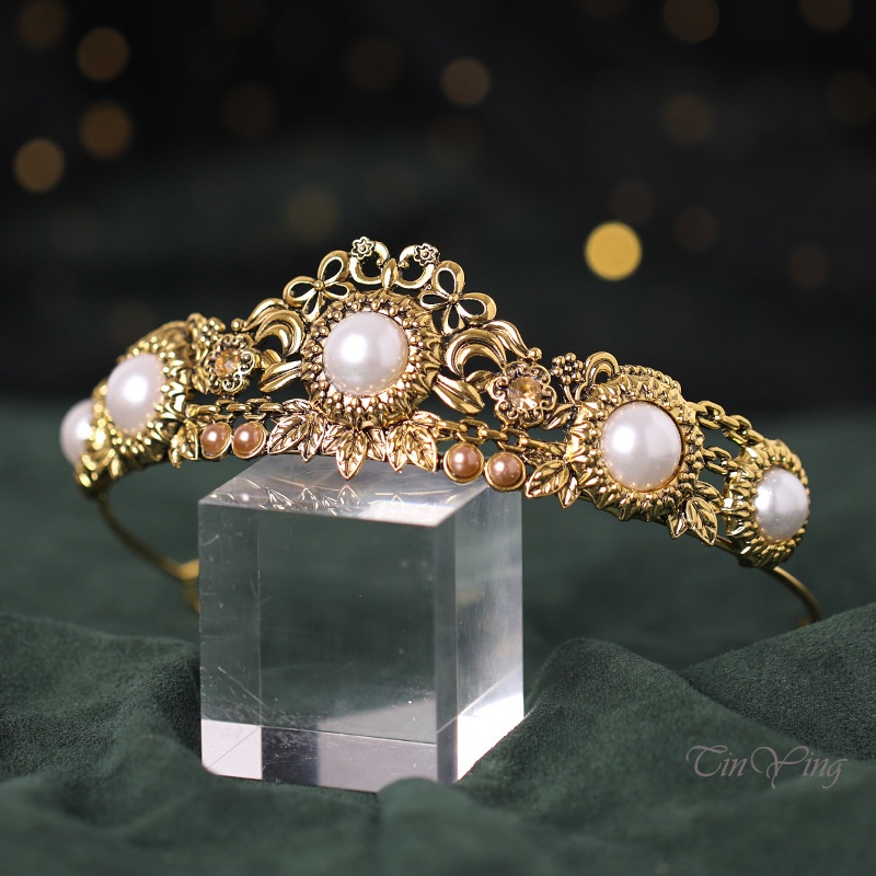 GETNOIVAS Vương miện hợp kim đính đá sang trọng cho cô dâu