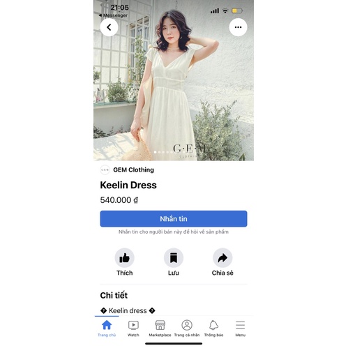 pass đầm gem clothing newtag