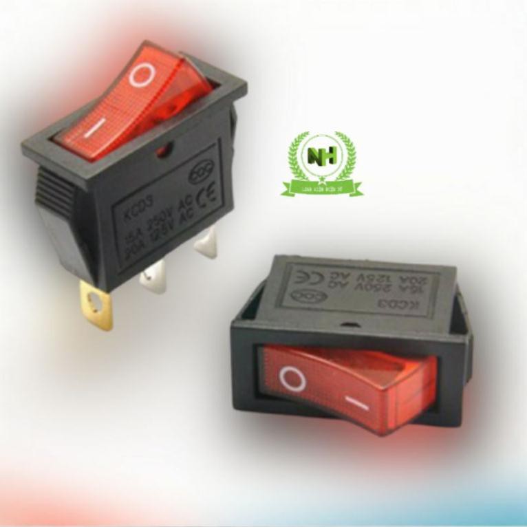 3 Chiếc Công Tắc Bập Bênh KCD3-101 16A/250V  Dùng Trong Ổ Điện Loại Tốt