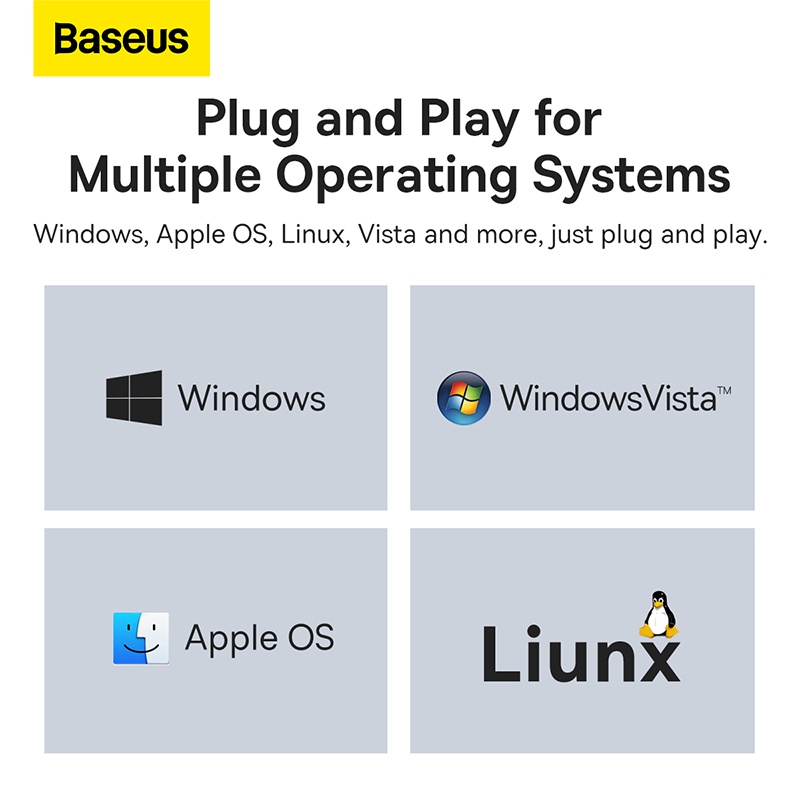 Hub chuyển đa năng Baseus Lite Series 4-Port USB-A/Type-C HUB Adapter (USB-A to USB 3.0*4 , Type C)