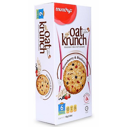 Bánh Ăn Kiêng Yến Mạch Oat Krunch Munchy's 3 Vị Hộp 156G Và 208G