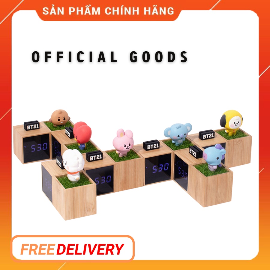 ĐỒNG HỒ ĐỂ BÀN PHIÊN BẢN BT21 BABY LED DIGITAL DESK CLOCK (CÓ ẢNH THẬT)