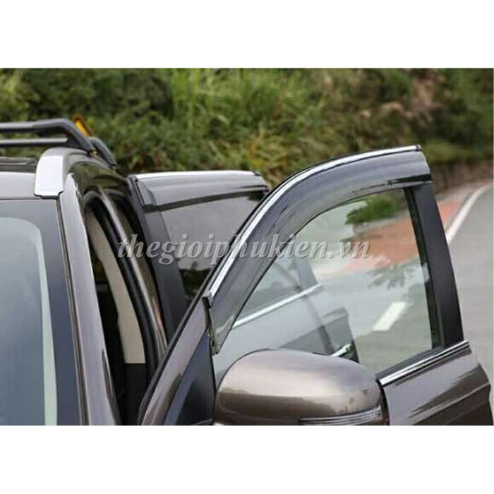 Vè mưa chỉ mạ Prado 2017 - 2021 - chỉ mạ inox (hàng cao cấp)
