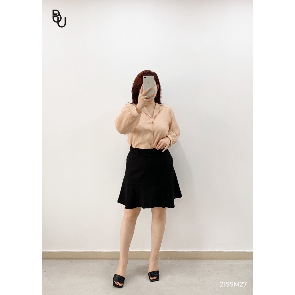 Sơ mi cổ ve cúc vuông BIGSIZE (55kg đến 95kg) - 21SSM27 - [BUstu Bigsize]