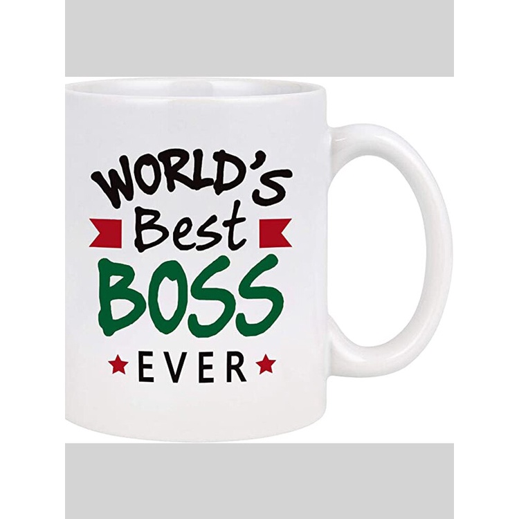 Cốc Cà Phê In Chữ Best Boss Best Boss Vui Nhộn 11 Oz
