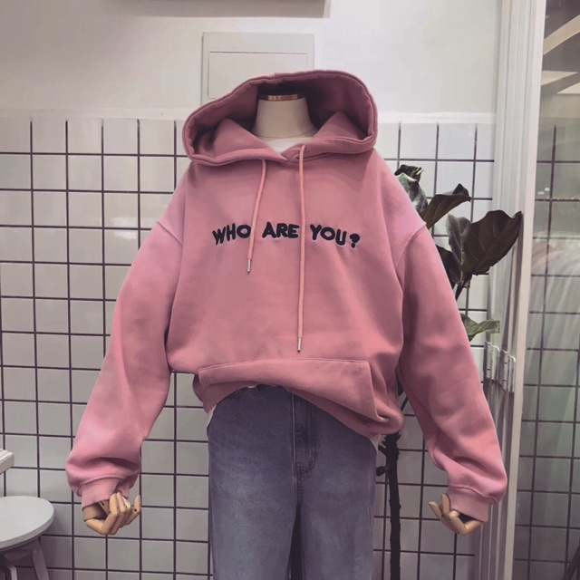 Áo khoác hoodie vải nỉ lót bông dày dặn thêu Who | BigBuy360 - bigbuy360.vn