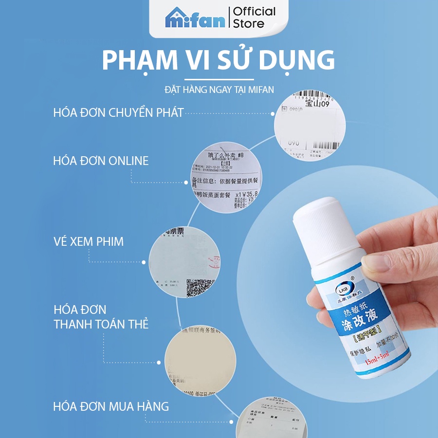 Chai Tẩy Mực In Nhiệt Che Tên Sản Phẩm LKB 20ml - Nhỏ gọn, nhanh khô