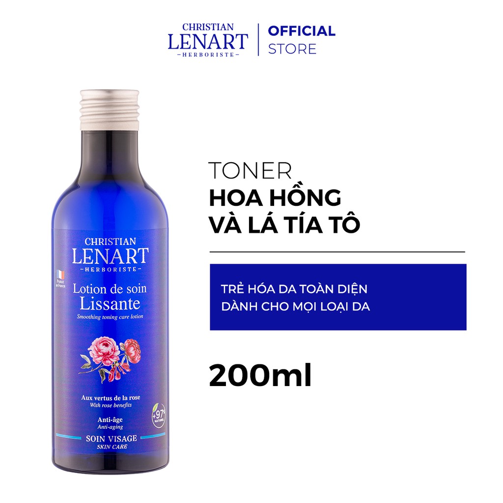 Toner Hoa Hồng Và Lá Tía Tô Lotion De Soin Lissante CHRISTIAN LEANRT - 200ml