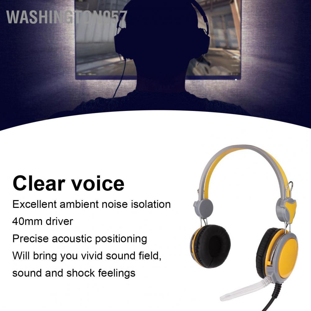 Hàng Hot Gaming Headset Noise Cancelling Stereo Ergonomic Wired Computer Game Headphone with Microphone for PC Hàng giao ngayWashington057