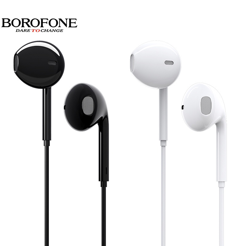 Tai nghe nhét tai BOROFONE BM54 chống ồn, nghe hay có mic đàm thoại, dây dài 1.2m, Jack cắm 3.5mm - Chính hãng