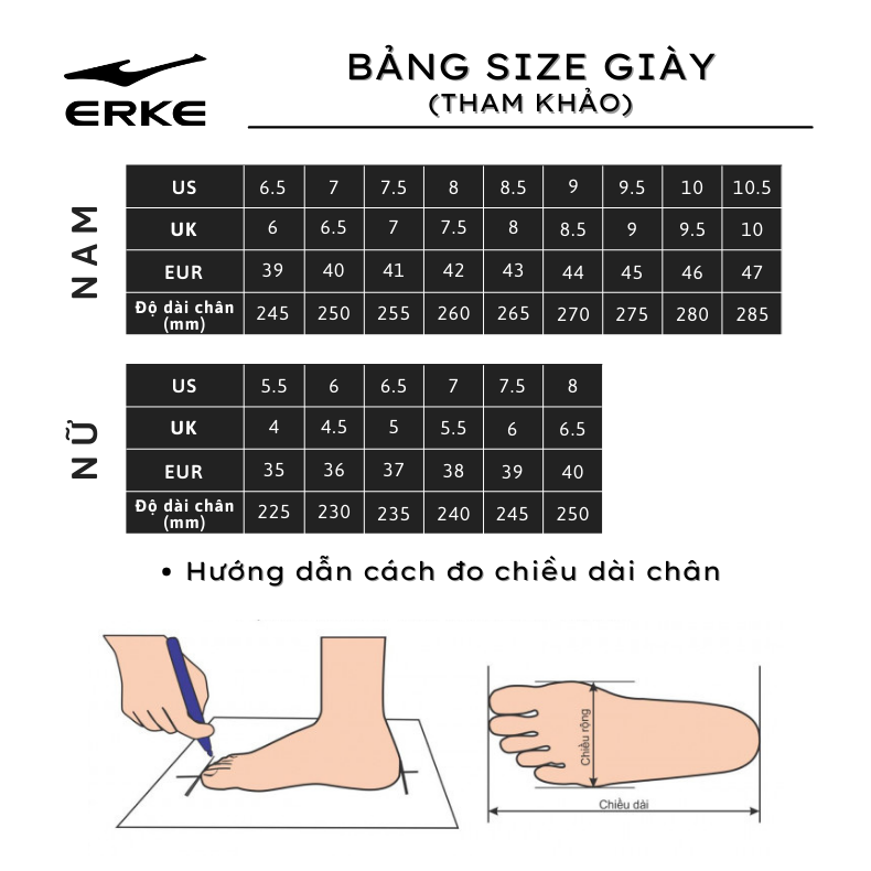 Giày thể thao nữ Erke 12120203425-204