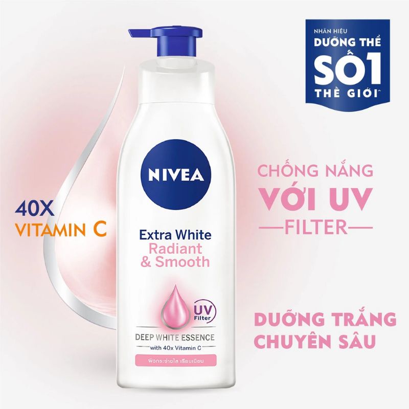 Sữa dưỡng thể dưỡng trắng Nivea 600ml