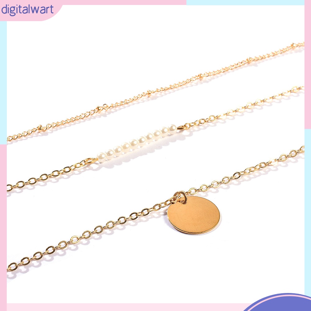 Vòng cổ 3 lớp thiết kế đính hạt ngọc trai