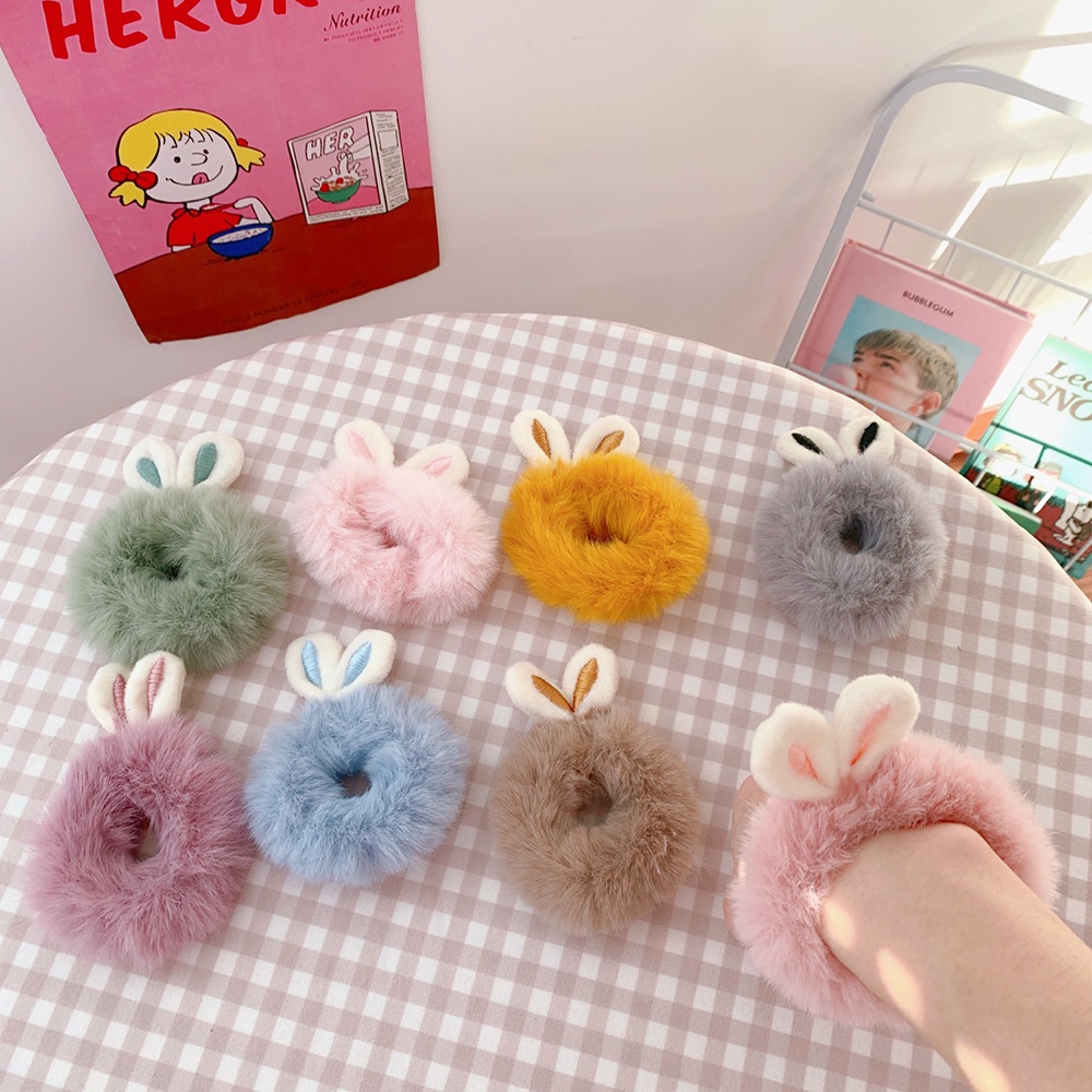 Cột tóc tai thỏ lông mềm dễ thương xinh xắn Unnie CT002