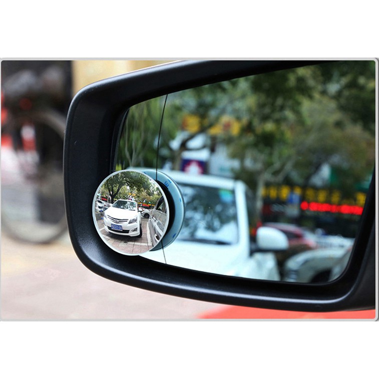Bộ 2 gương cầu kính lồi 5 cm chiếu hậu, xóa điểm mù phù hợp cho nhiều loại xe hơi