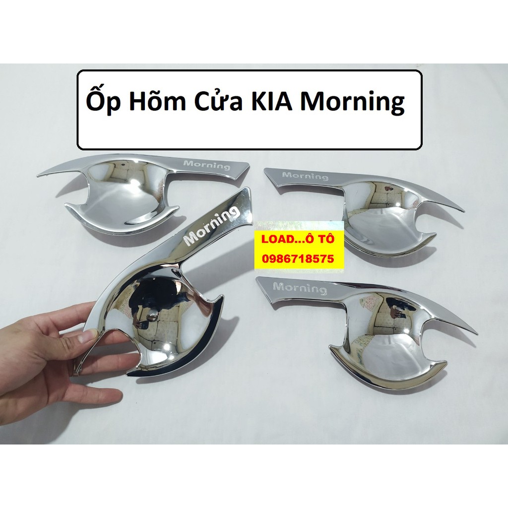 Bộ Ốp Tay Nắm Và Hõm Cửa Xe Kia Morning 2015-2019,2020 mạ Crom cao Cấp Load Ô tô